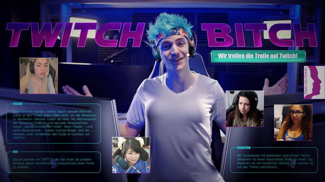 Twitch Bitch — concept board